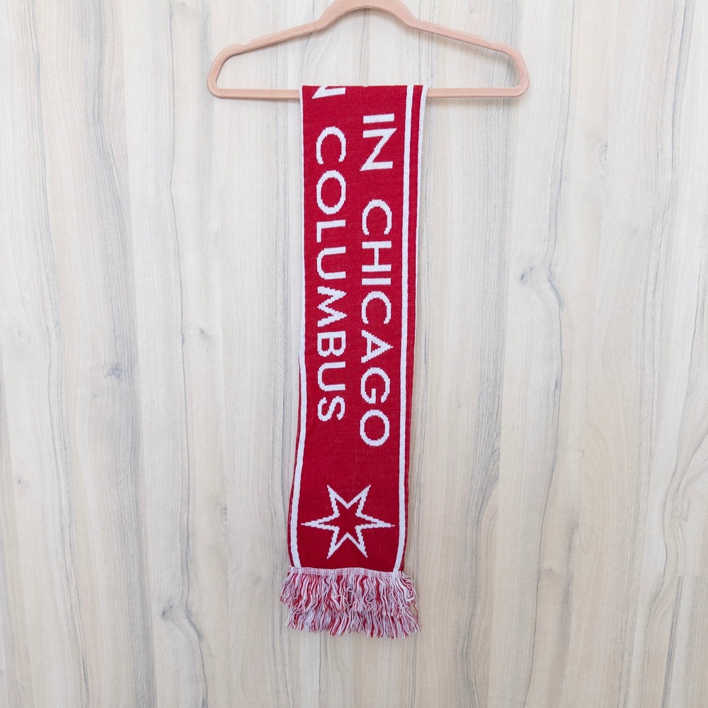 Chicago Fire Soccer Scarf I'd Rather Die Than Live in Columbus MLS Supporter